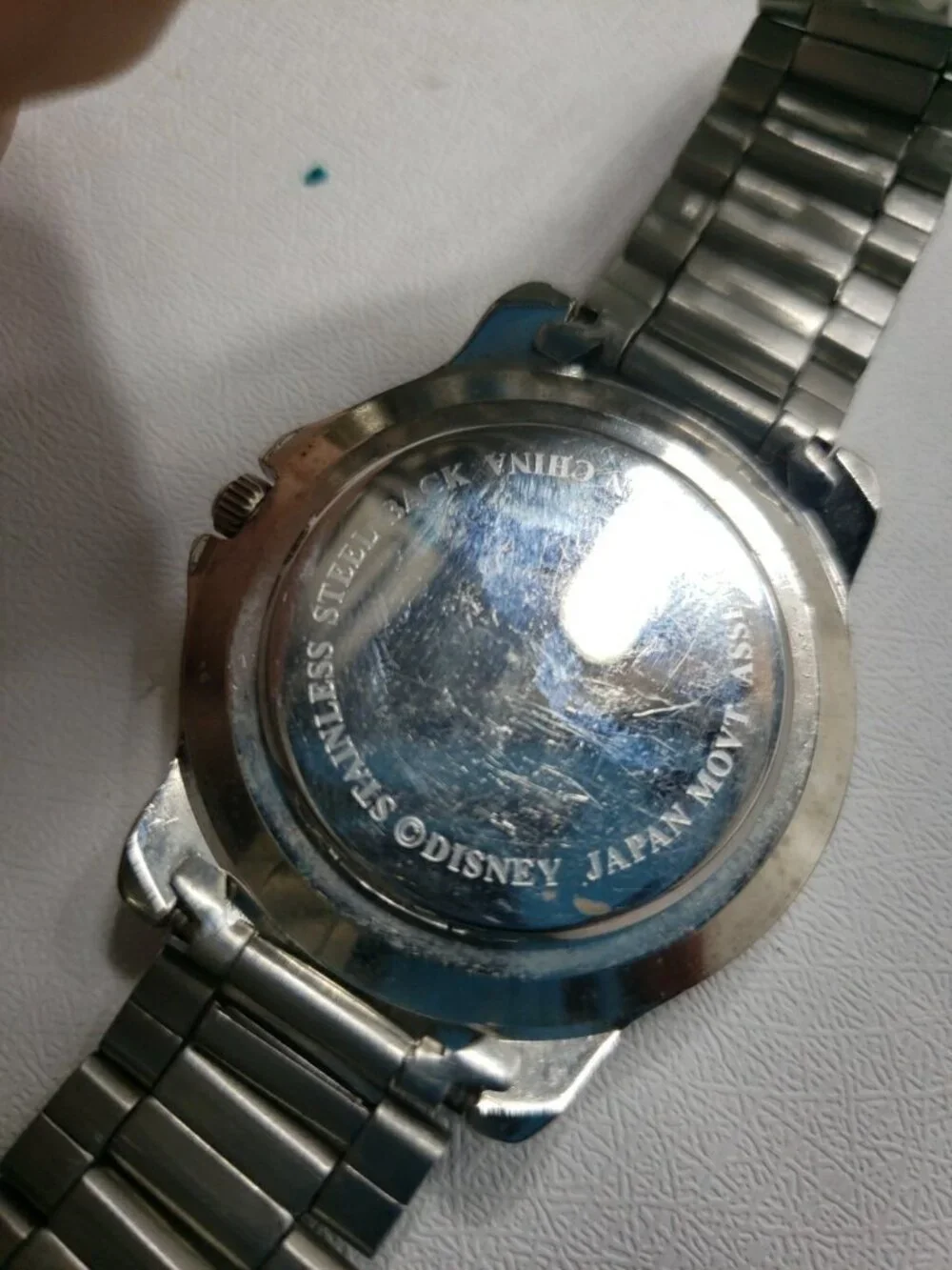 Vintage Disney Mickey Mouse Character Quartz Watch Silver Tone Bracelet